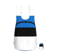 DUWAA Sac à dos portable avec imprimé drapeau de l'Estonie - Pliable et léger - Sac à dos à bandoulière pour voyage en plein air