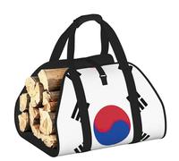 DUWAA Sac de rangement imprimé drapeau de la République de Corée pour brûleurs à bûches - Sac à outils robuste pour intérieur ou extérieur