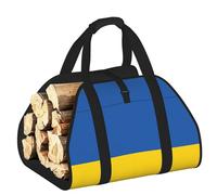 DUWAA Sac de rangement imprimé drapeau de l'Ukraine pour brûleurs à bûches, sac à outils robuste pour intérieur ou extérieur