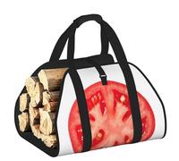 DUWAA Sac de rangement pour brûleurs de bûches - Sac à outils robuste pour intérieur ou extérieur - Motif tranche de tomate