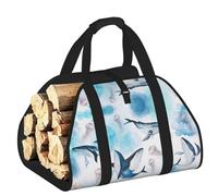 DUWAA Sac de rangement robuste pour intérieur ou extérieur Motif baleines et méduses