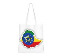 DUWAA Sac fourre-tout décontracté pour femme avec drapeau de l'Éthiopie - Grande capacité - Pour le travail, la plage, les voyages