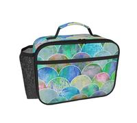 DUWAA Sac isotherme avec imprimé écailles de poisson et vagues de l'océan pour homme et femme