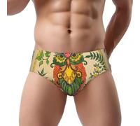 DUWAA Slip tendance pour homme imprimé hibou croyances - Doux et respirant - Pour un usage quotidien - Disponible en grandes tailles, Noir , XL