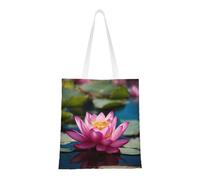 DUWAA Spirit of the Lotus Sac fourre-tout décontracté pour femme Grande capacité Sac à bandoulière pour le travail, la plage, les voyages