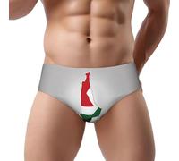 DUWAA State of Palestine Flag Map01 Slip pour homme avec poche contour respirant, Noir , M