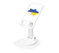DUWAA Support de téléphone portable rotatif à 360 ° avec drapeau de l'Ukraine, support de téléphone portable pliable, support de téléphone portable