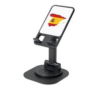 DUWAA Support de téléphone portable rotatif à 360 ° avec drapeau espagnol - Support de téléphone portable pliable