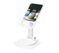 DUWAA Support de téléphone portable rotatif à 360 ° avec impression de gâteaux d'anniversaire - Support de téléphone portable pliable
