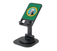 DUWAA Support de téléphone portable rotatif à 360 ° avec motif drapeau de Washington, support de téléphone portable pliable