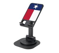 DUWAA Support de téléphone portable rotatif à 360 ° avec motif drapeau du Texas, support de téléphone portable pliable