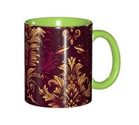 DUWAA Tasse en céramique avec coffret cadeau Motif damassé 6 couleurs