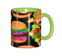 DUWAA Tasse en céramique imprimée amusante avec boîte cadeau, belles tasses à café pour vacances, anniversaire, café, lait, 6 couleurs