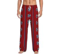 DUWAA Tennessee State Flag Print Pantalon de pyjama chaud en flanelle douce et légère avec poches pour homme, Noir , XXL