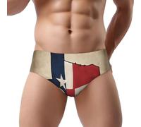 DUWAA Texas State Flag Map02 Slip pour homme avec poche contour respirant, Noir , XL