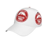 DUWAA Tokyo Chapeau de baseball imprimé paysage urbain japonais, casquette de golf réglable, visière pour homme et femme, noir