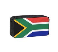 DUWAA Trousse à crayons avec imprimé drapeau de l'Afrique du Sud - Grande capacité - Pochette pour marqueurs - Pochette pour pièces de monnaie - Organiseur de papeterie de bureau