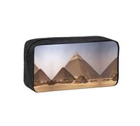 DUWAA Trousse à crayons avec imprimé pyramides d'Égypte - Grande capacité - Pochette à crayons - Pochette pour stylos et pièces de monnaie - Organiseur de papeterie de bureau