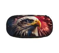 DUWAA Trousse à crayons fonctionnelle avec imprimé aigle feu d'artifice