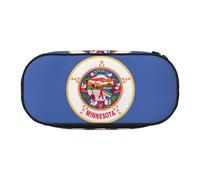 DUWAA Trousse à crayons fonctionnelle avec imprimé drapeau de l'État du Minnesota