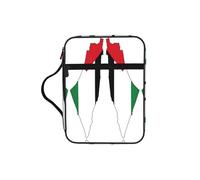 DUWAA Trousse multifonction avec poignée et compartiments Motif drapeau de la Palestine