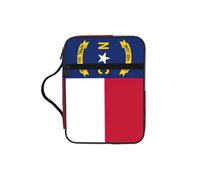 DUWAA Trousse multifonction avec poignée et compartiments Motif drapeau de l'État de la Caroline du Nord
