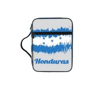 DUWAA Trousse multifonction avec poignée et compartiments Motif drapeau du Honduras Bleu