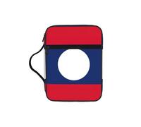 DUWAA Trousse multifonction avec poignée et compartiments Motif drapeau du Laos