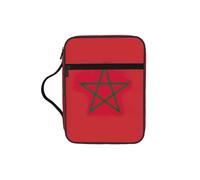 DUWAA Trousse multifonction avec poignée et compartiments Motif drapeau du Maroc
