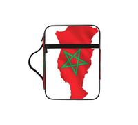 DUWAA Trousse multifonction avec poignée et compartiments Motif drapeau du Maroc