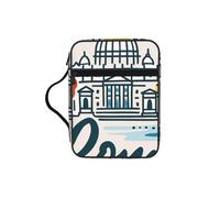 DUWAA Trousse multifonction avec poignée et compartiments Motif paysage urbain de Rome avec imprimé italien