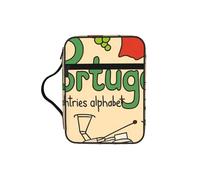 DUWAA Trousse multifonction avec poignée et compartiments Motif symboles culturels du Portugal