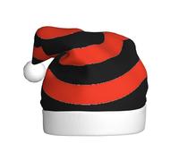 DUWAA Vector Design Target Print Santa Claus Hat For Adults, Funny Christmas Holiday Party Hat, For New Year Festive Party
