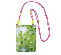 DUWAA White Natural Greenery Twig1 Sac à bandoulière pour femme, sac à bandoulière, mini sac de voyage, sac de sport, portefeuille de téléphone, Fuchusia, Taille unique