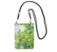 DUWAA White Natural Greenery Twig1 Sac à bandoulière pour femme, sac à bandoulière, mini sac de voyage, sac de sport, portefeuille de téléphone, noir, One Size