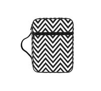 DUWAA Zigzag Trousse à crayons multifonction avec poignée et compartiments Motif rayures