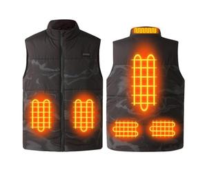 DUWEIKE Gilet Chauffant, Gilet Chauffant Électrique Rechargeable USB 6 Zones, Veste Chauffante Lavable Unisexe,Camo,XL