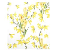 Duwer155 Panneau magnétique décoratif pour porte de réfrigérateur 58,4 x 66 cm Motif fleurs Ellow et feuilles vertes