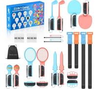 DUX DUCIS 23 en 1 Kit d’accessoires de Sport pour Nintendo Switch 2 2025 | Enfants et Family Party Pack jeux de sport , avec Raquettes de Badminton / Tennis / Clubs de Golf
