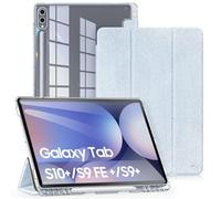 DUX DUCIS Coque Hybride pour Samsung Galaxy Tab S10+ Plus/S9 FE+ Plus/S9+ Plus 12,4 Pouces, Housse Fine à Dos Transparent avec Porte-Crayon, Fonction Veille/Réveil Automatique, Bleu Clair