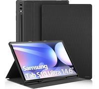 DUX DUCIS Coque pour Samsung Galaxy Tab S10 Ultra / S9 Ultra (14,6 Pouces) avec Porte-Stylet S Pen, Support Multi-Angles Tablette Étui, Housse en Cuir PU Premium avec Réveil/Veille Automatique, Noir