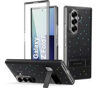 DUX DUCIS Coque pour Samsung Galaxy Z Fold 7, avec Support et Verre Trempé Protection d'écran, [Antichoc], Housse Ultra-Mince Résistante, Étui pour Galaxy Z Fold7 5G 2025, Noir