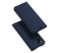 DUX DUCIS Coque Samsung Galaxy A12 / M12, Premium Étui Housse en Cuir de Protection [Stand Support] [Porte-Cartes de Crédit] [Fermeture Magnétique] pour Samsung Galaxy A12 / M12 (Bleu Profond)