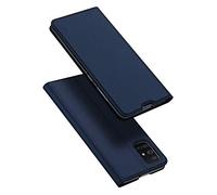 DUX DUCIS Coque Samsung Galaxy A71, Premium Étui Housse en Cuir de Protection [Stand Support] [Porte-Cartes de Crédit] [Fermeture Magnétique] pour Samsung Galaxy A71 (Bleu Profond)