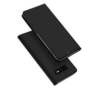 DUX DUCIS Coque Samsung Galaxy S10E, Premium Étui Housse en Cuir de Protection [Stand Support] [Porte-Cartes de Crédit] [Fermeture Magnétique] pour Samsung Galaxy S10E (Noir)