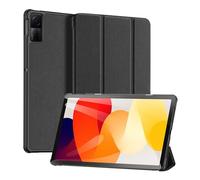 DUX DUCIS [Domo] Étui de Protection en Cuir PU à Trois Volets avec Porte-Crayon et Mise en Veille/réveil Automatique pour Xiaomi Redmi Pad SE 11 Noir