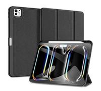 Dux Ducis Domo Series Étui en Cuir synthétique avec Support à Trois Volets avec Porte-Crayon pour Apple iPad Pro 11-2024, Noir