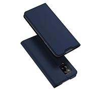 Dux Ducis Étui de protection à rabat en cuir pour Samsung Galaxy A42 5G avec compartiment pour cartes Bleu