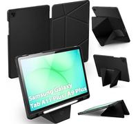 DUX DUCIS Étui de protection pour Samsung Galaxy Tab A11 Plus/A9 Plus 11" avec porte-stylo, support à rabat résistant aux chocs, hauteur de support surélevée, fonction veille/réveil automatique, noir