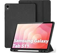 DUX DUCIS Étui de protection pour Samsung Galaxy Tab S11 - Fin et léger - Avec support S Pen - Compatible avec tablette S11 - Compatible avec la fonction veille/réveil automatique - Noir